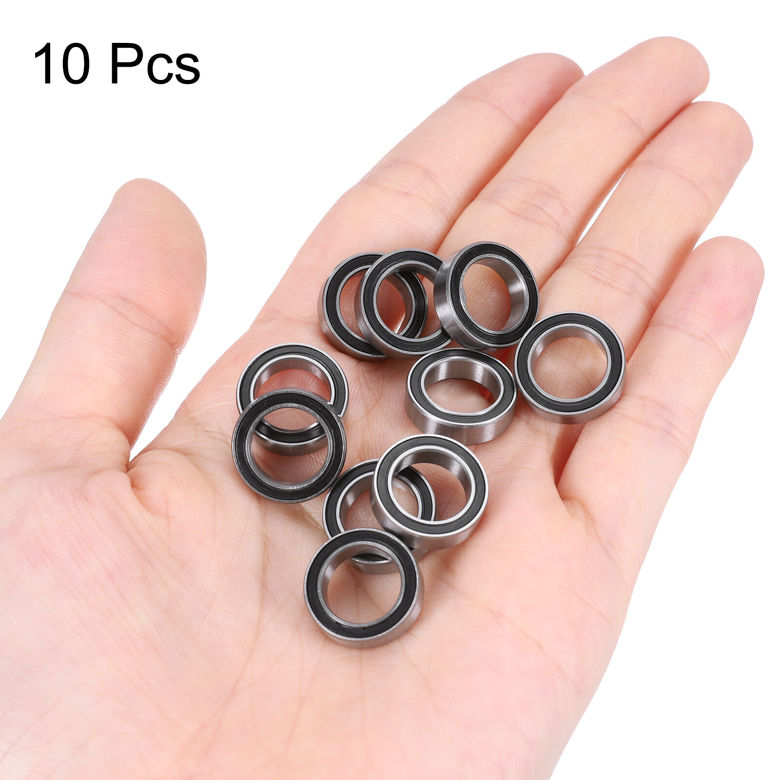 10pcs 6700-2RS Ball Bearing 10x15x4mm, Chrome Steel Rubber Seals, ABEC 3