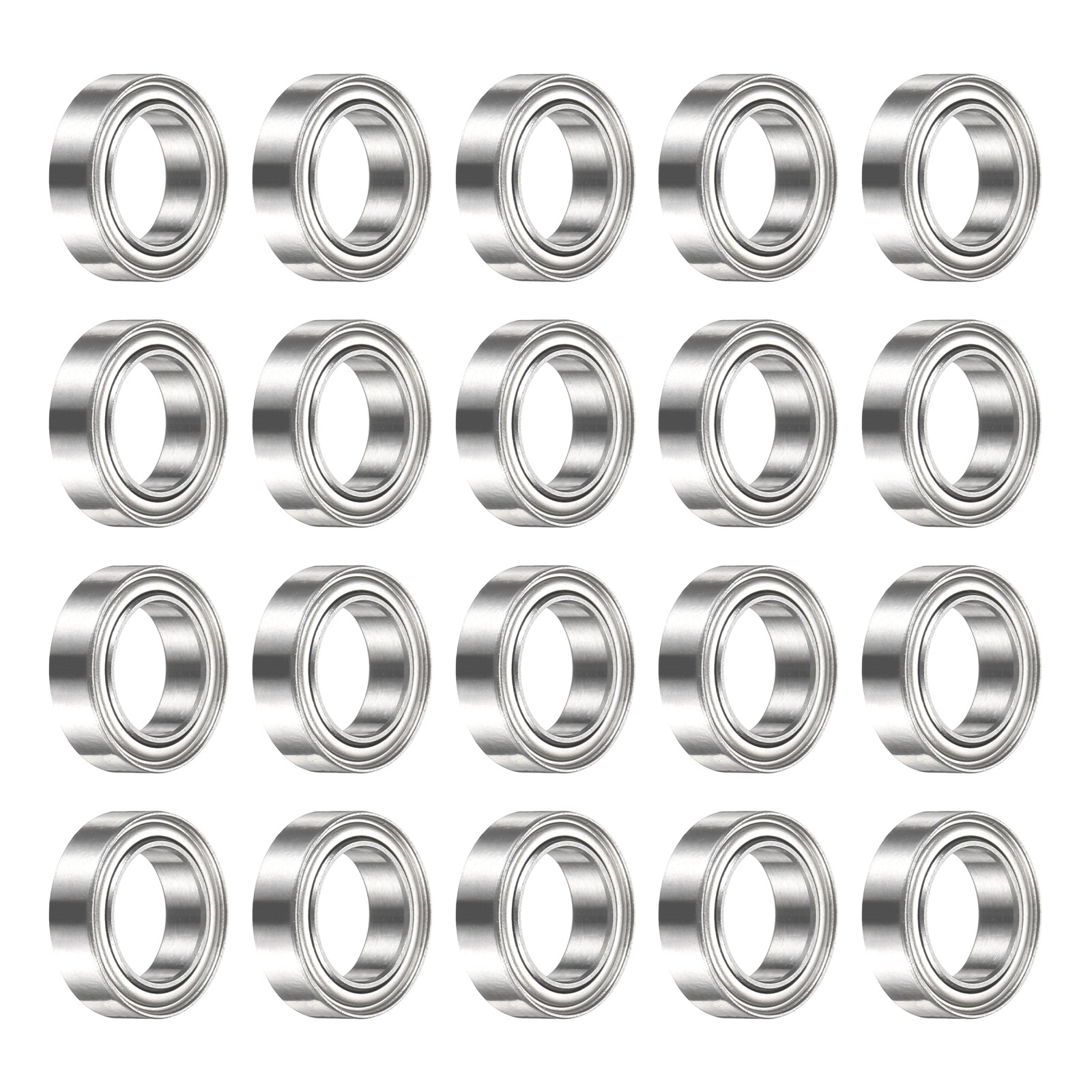20Pcs MR117ZZ Deep Groove Bearing, 7x11x3mm Metal Double Sealed Bearing