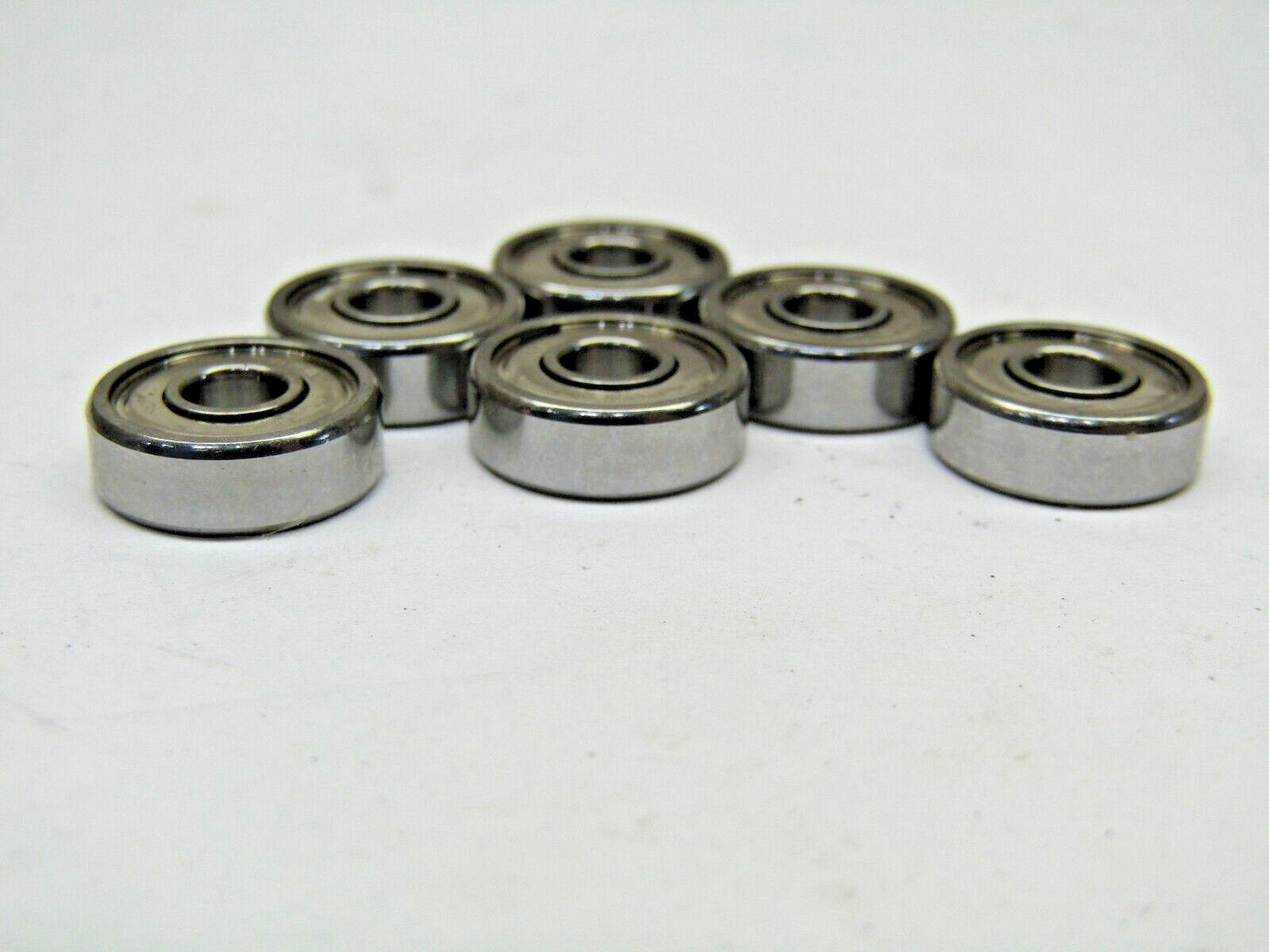 (Lot of 6) NMB 604-ZZ 4mm X 12mm X 4mm Miniature Metal Shielded Bearing