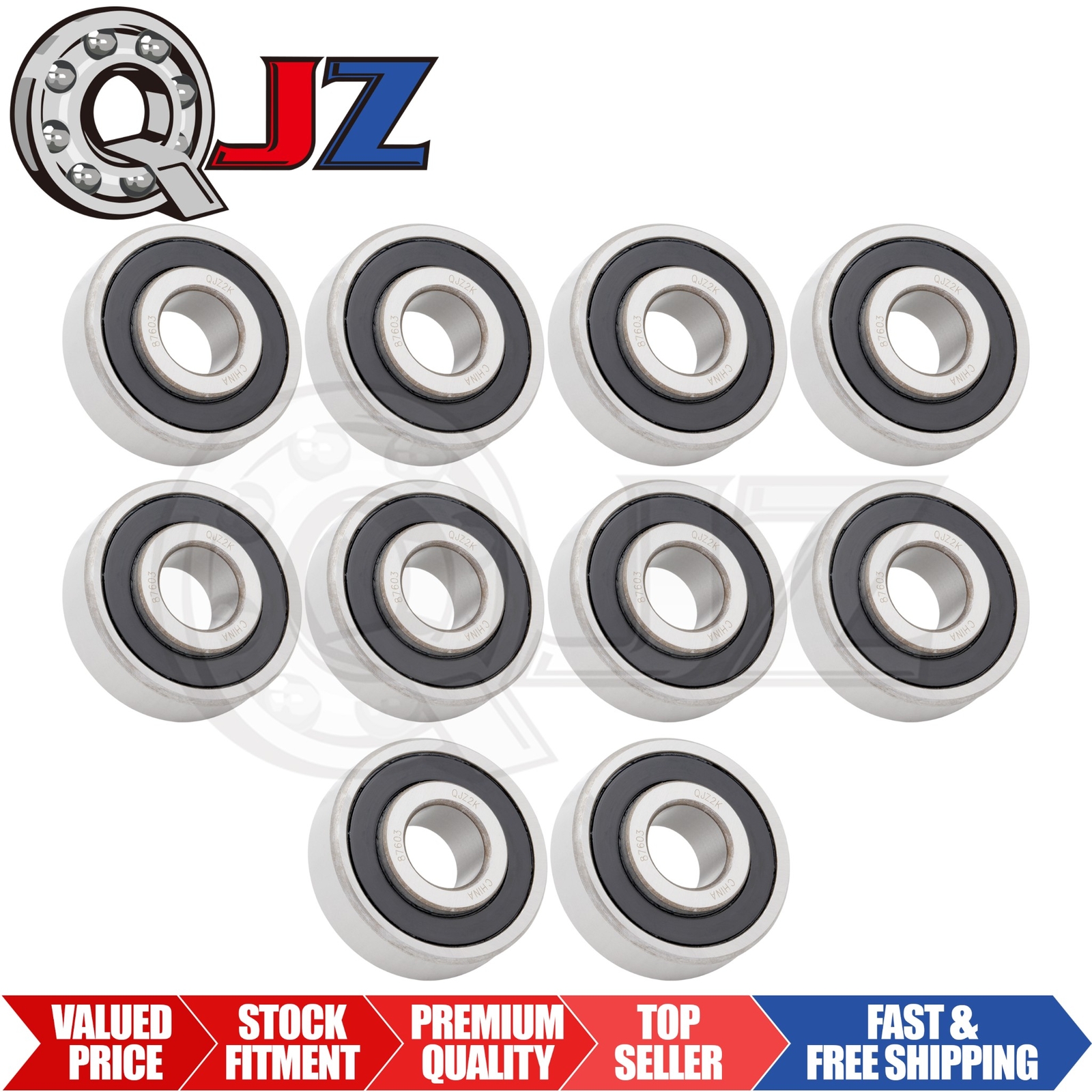 [Qty.10] 87603 Agricultural Machinery Ball Bearing [17mm ID x 47mm OD x 14mm W]