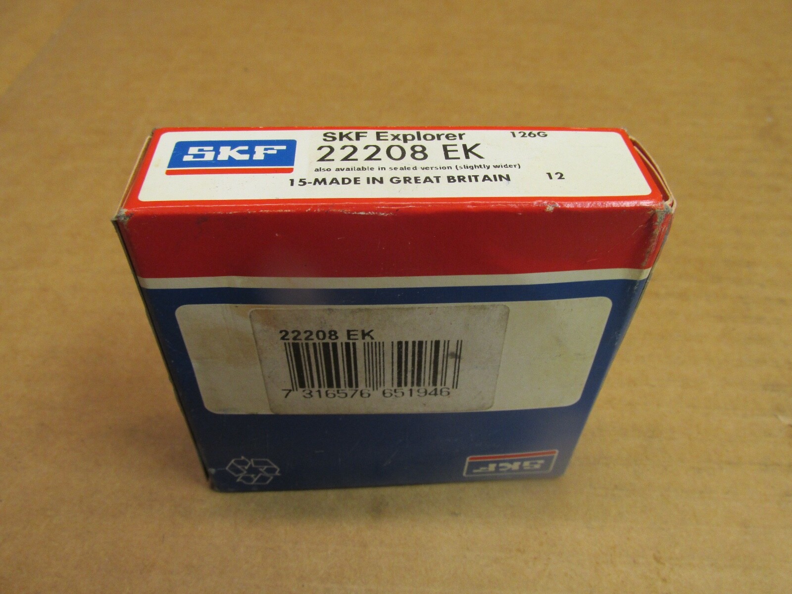 SKF 22208-EK Spherical Roller Bearing 40x80x23 mm 22208 EK Britain