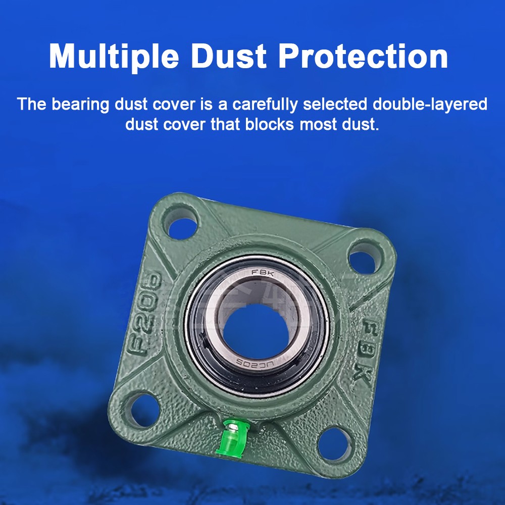 UCF METRIC FLANGED PILLOW BLOCK SELF LUBE BEARING UNIT UCF204~210 BORE 20mm~50mm
