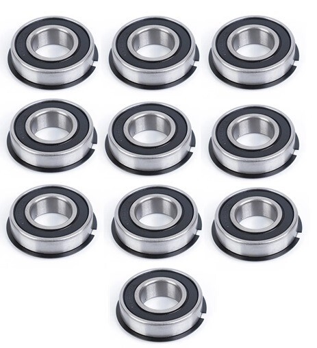 10-Pack, 6203 2RS NR EMQ, Ball Bearing-2 Rubber Seals-Snap Ring 5/8″ BORE SIZE