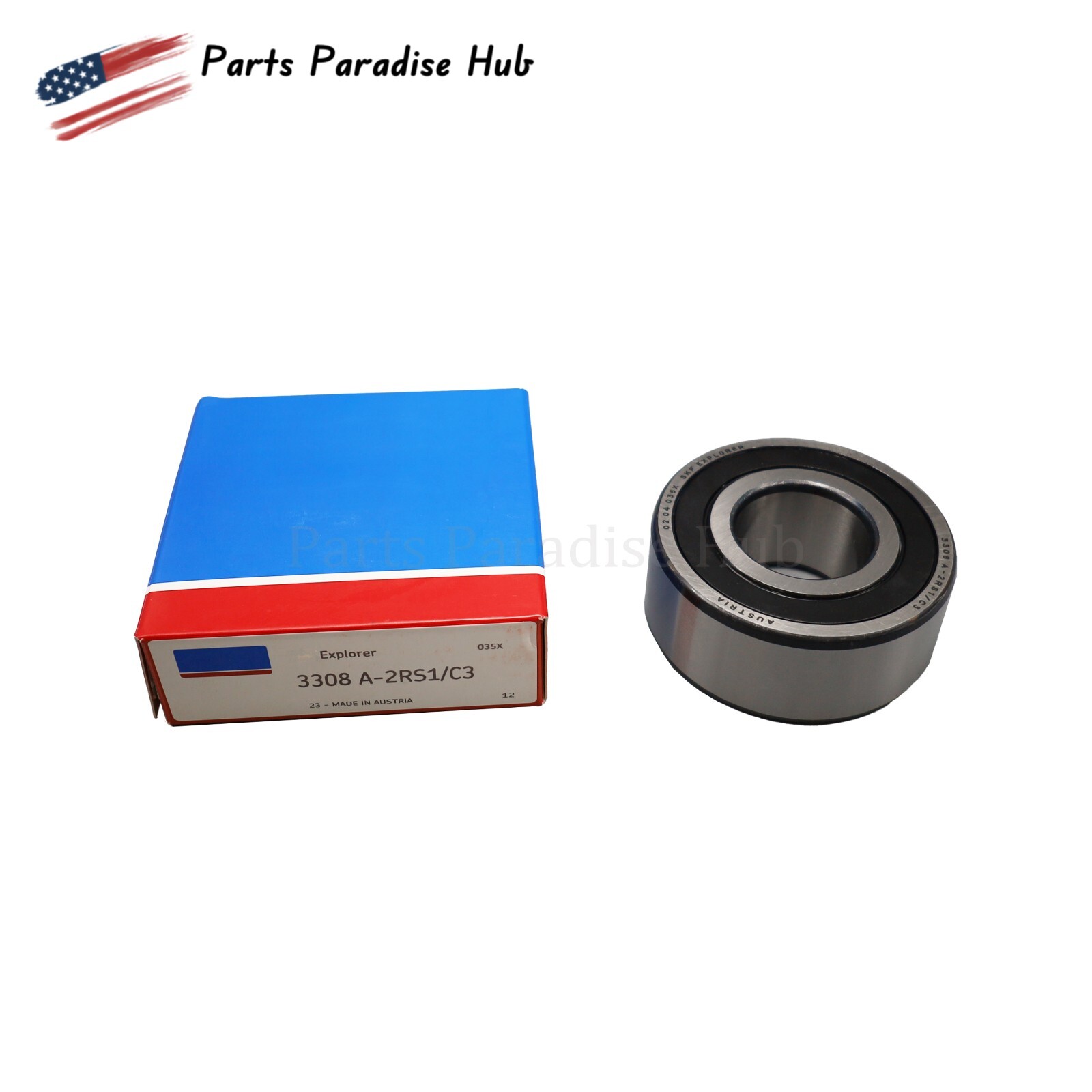 For SKF 3308 A 2RS1/C3 Double Row Angular Contact Ball Bearing 40x90x36.5mm US