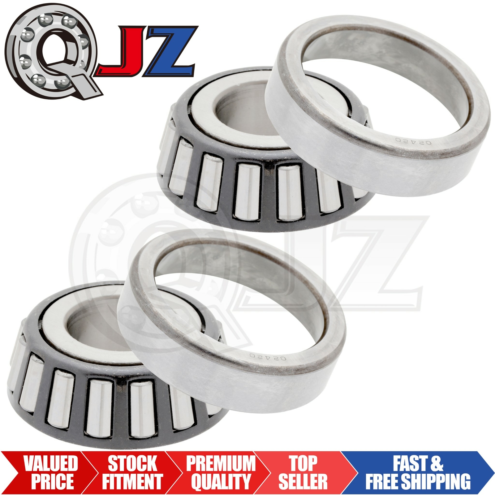 [Qty.2] 02474-02420 Tapered Roller Bearing Set [1.125″ID x 2.6875″OD x 0.875″W]