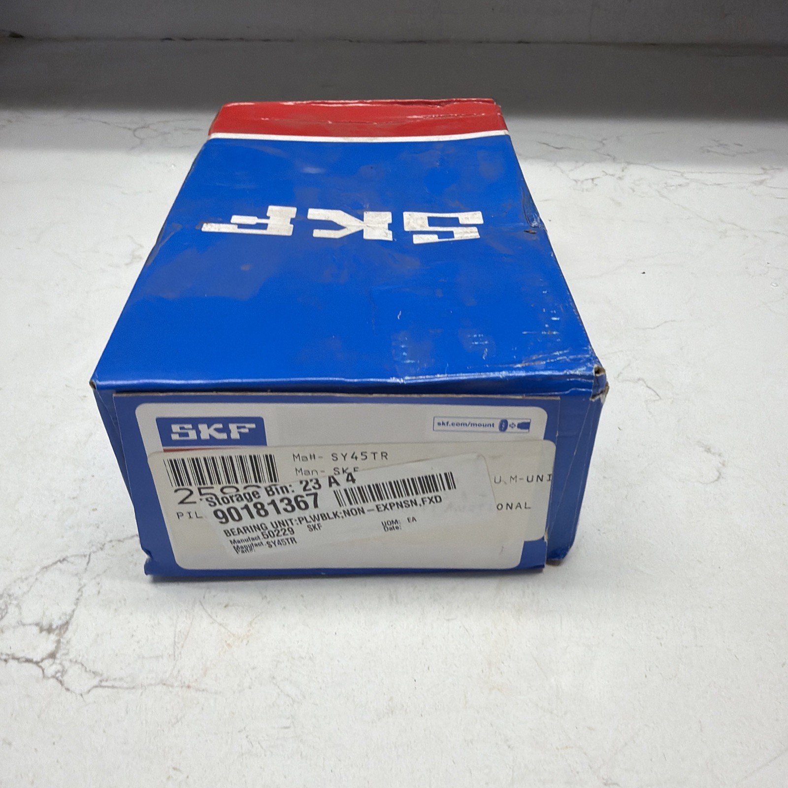 (FACTORY SEALED) SY45TR SKF 45 x 187 x 48 mm HOUSING/BEARING ASSY