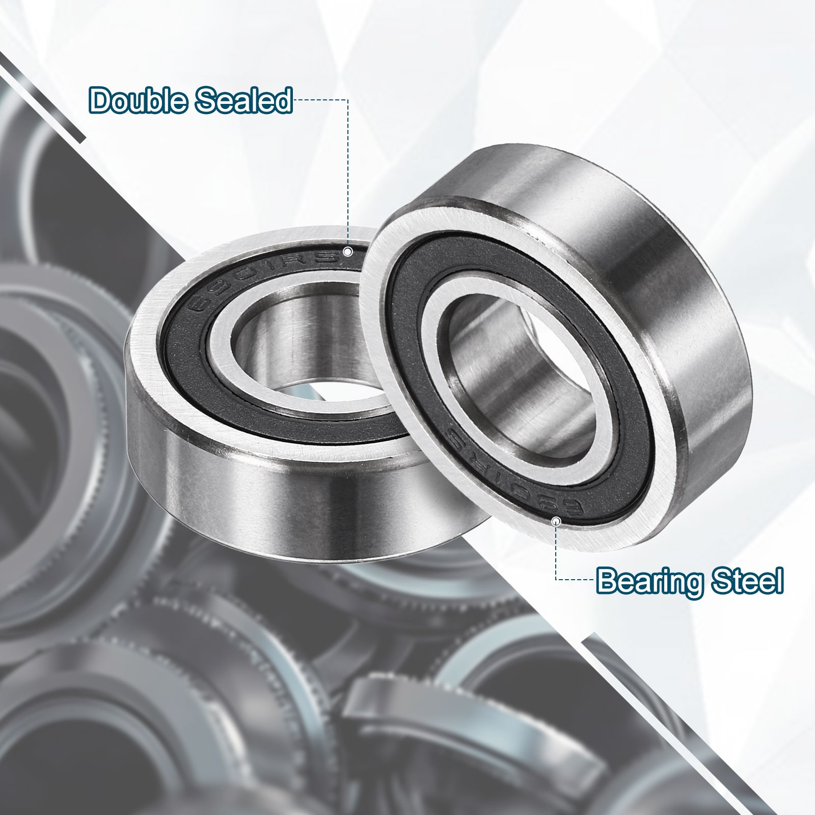 2Pcs 12268-2RS Non-Standard Ball Bearings 12mm ID x 26mm OD x 8mm Thickness]