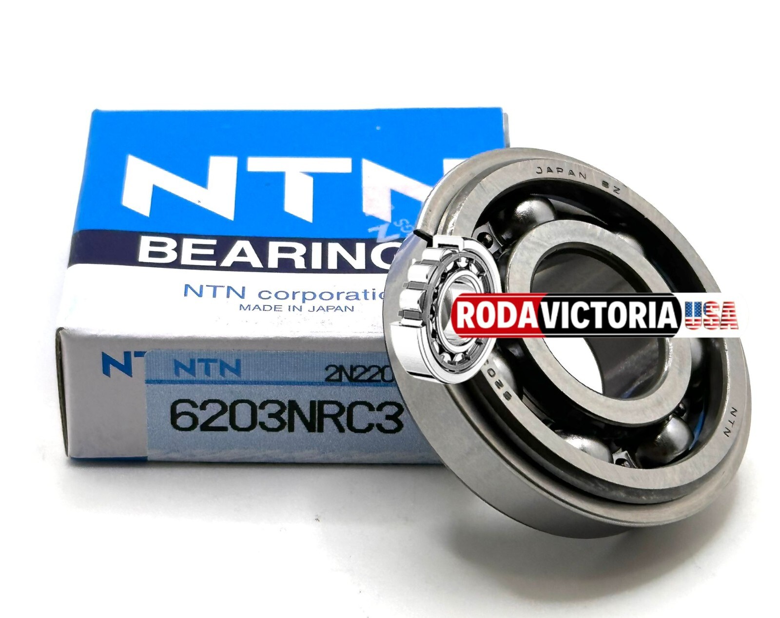 NTN JAPAN 6203 NR C3 BALL BEARING, OPEN TYPE + SNAP RING 17x40x12mm
