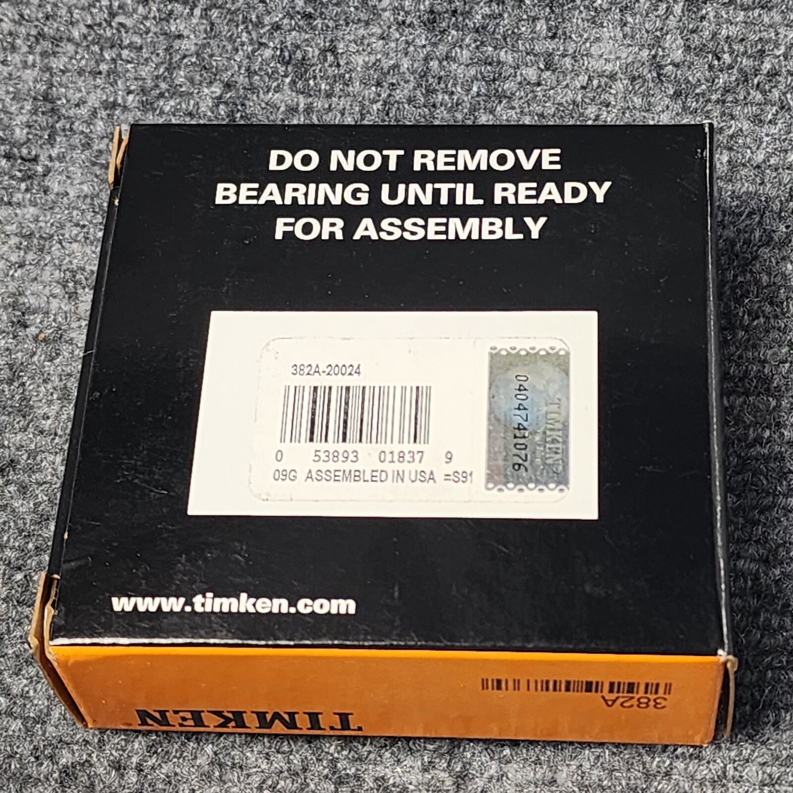 382A Timken Tapered Roller Bearing Cup 3.8125 in OD, 0.6250 in Width