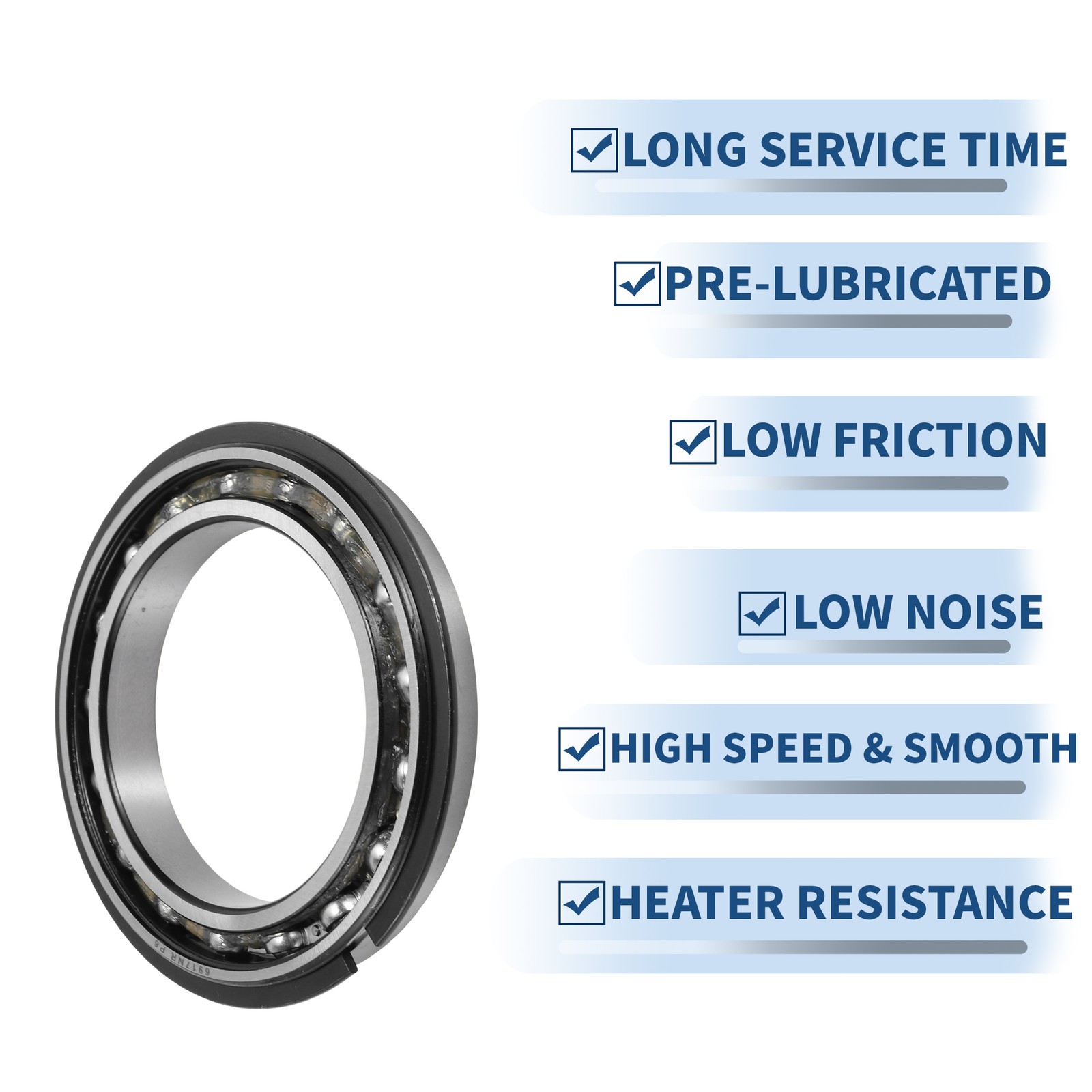 6917NR Deep Groove Ball Bearings 85x120x18mm 1 Pc Silver Tone
