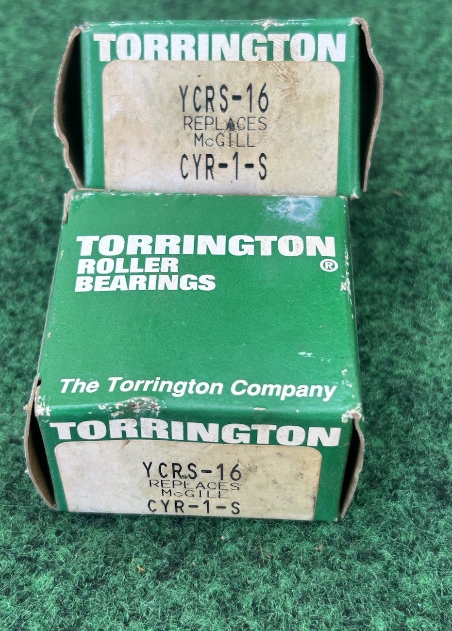2 Pack Torrington YCRS-16, 1″ Cam Yoke Roller Bearings Replaces McGill CYR-1-S
