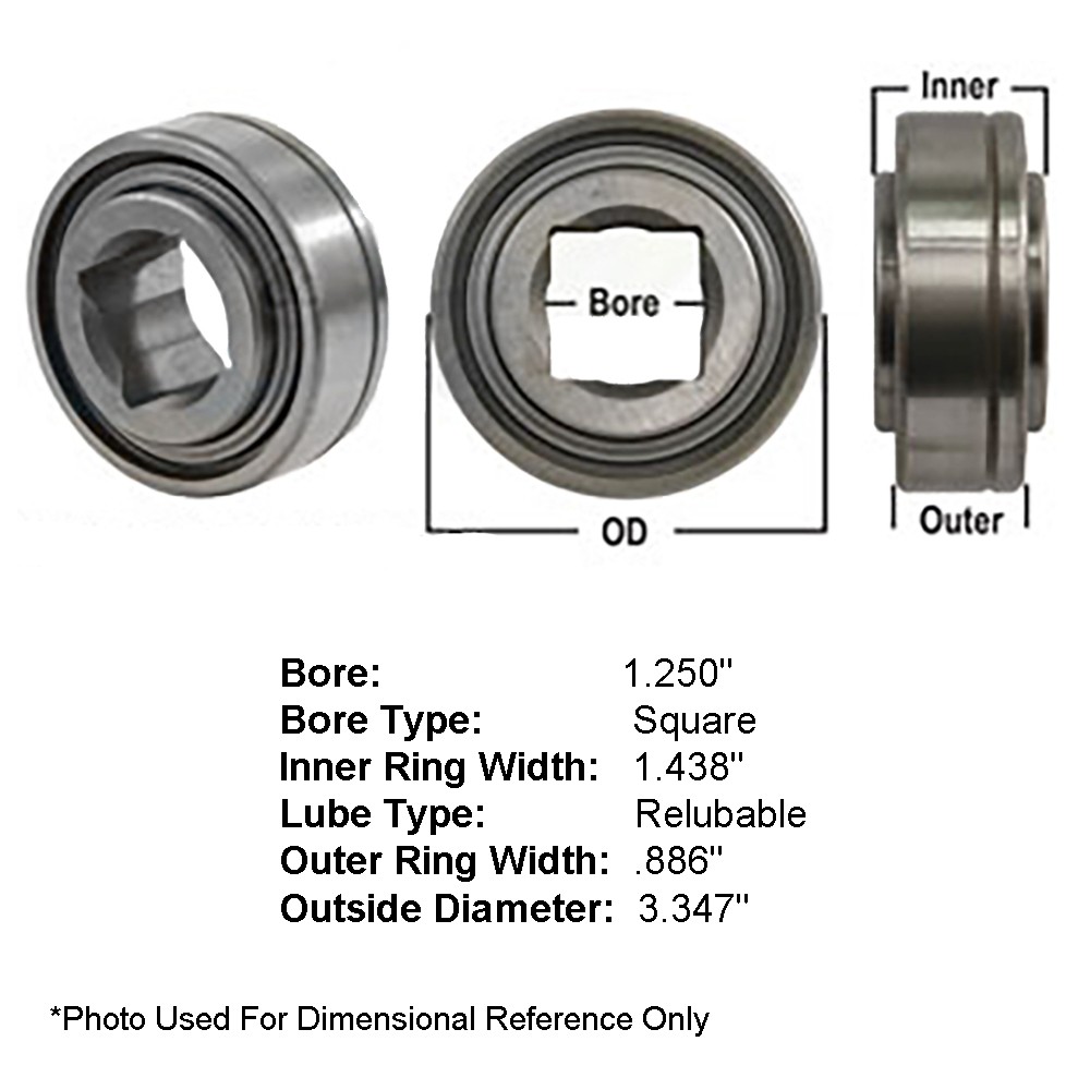 818112C1 Re-Lubri Fits CATeable Cylindrical Square Bore Tractor Disc Bearing