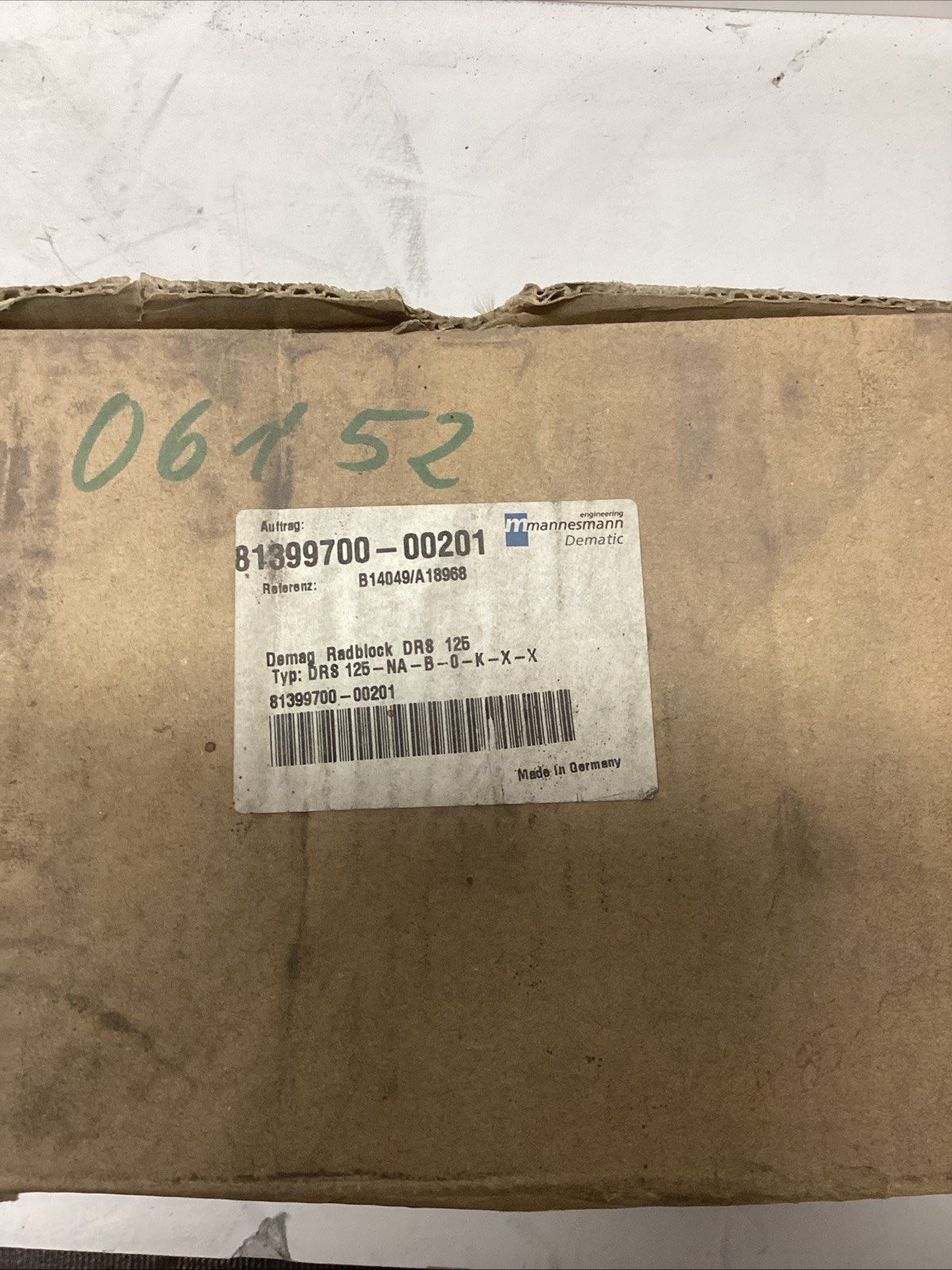 DEMAG CRANES DRS 125-NA-B-0-K-X-X WHEEL BLOCK SYSTEM H-408