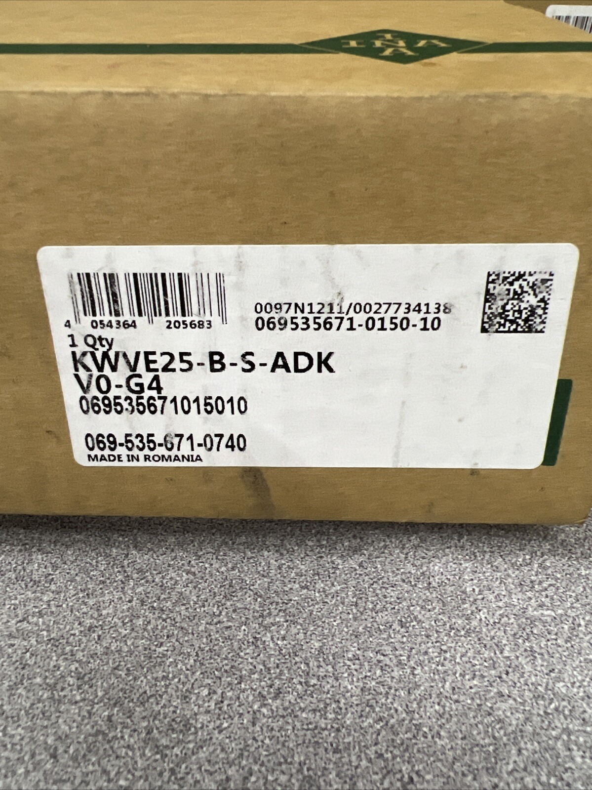 INA KWVE25-B-S-ADL, LINEAR BEARING UNIT, New In Box Surplus Stock