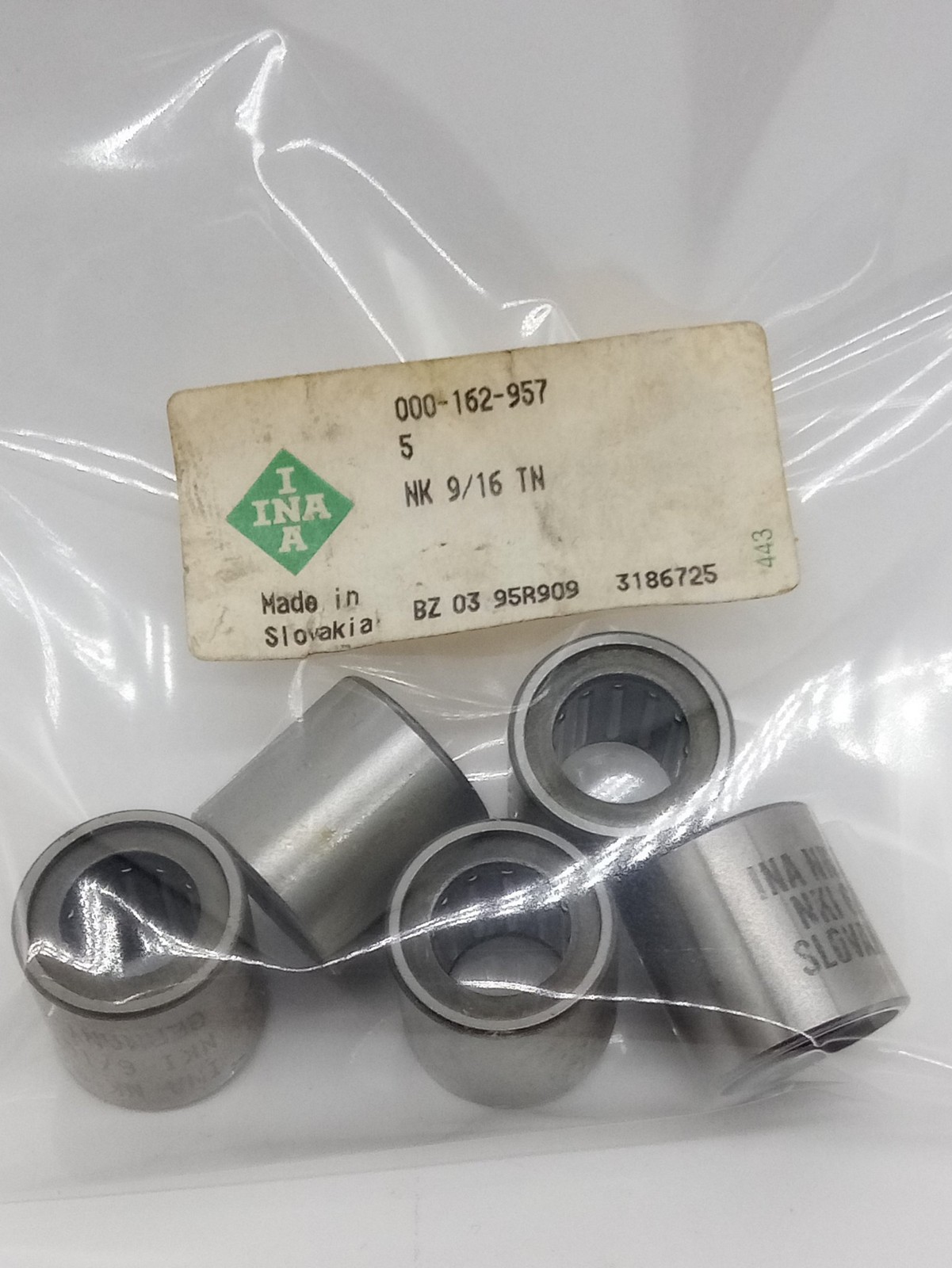 INA NK 9/16 TN Needle Bearing, 9/16″ Bore 5-Pack