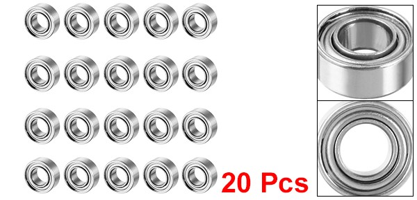 20pcs MR63ZZ Deep Groove Ball Bearing 3mmx6mmx2.5mm Double Shielded Miniature