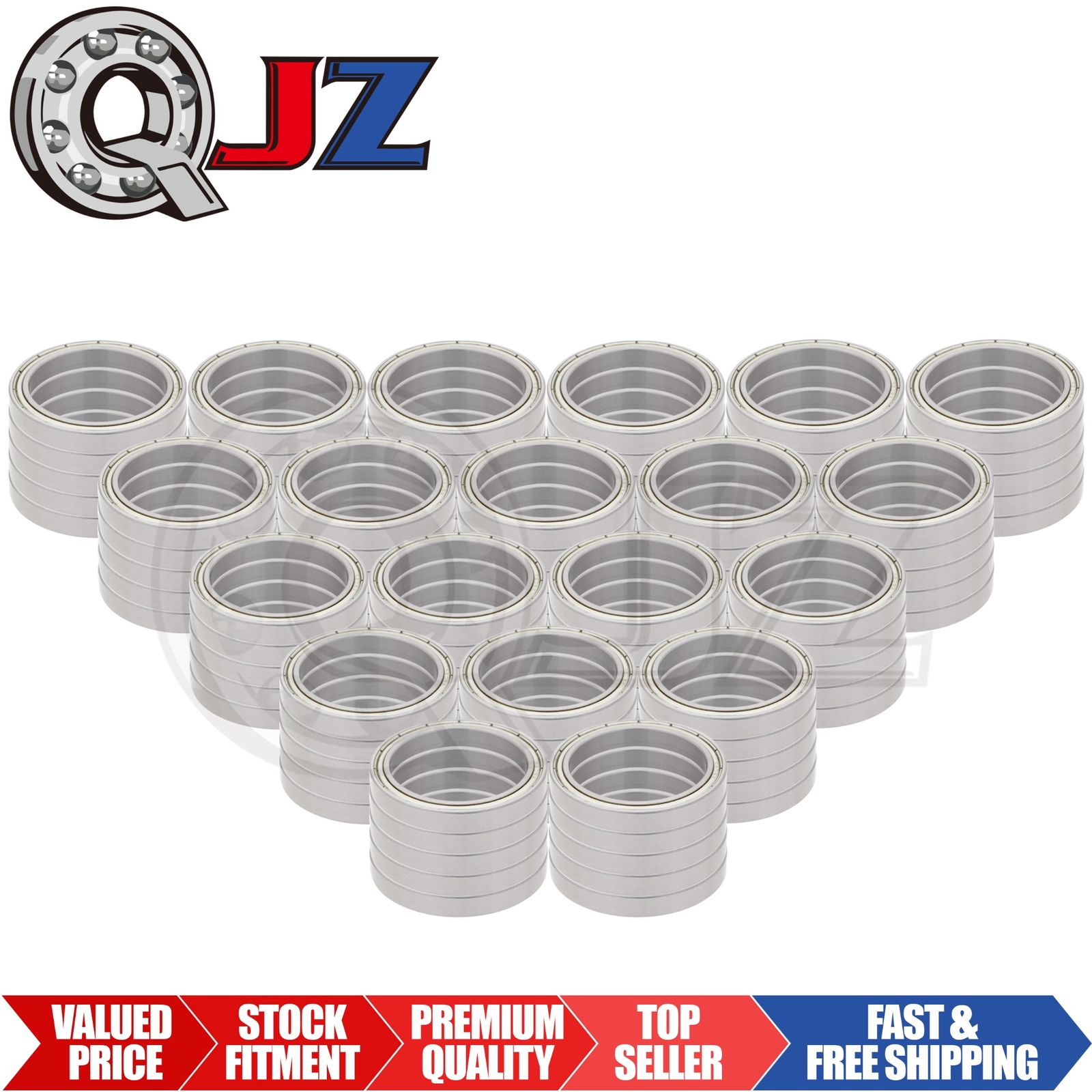 [Qty.100] 6808-ZZ Radial/Deep Groove Ball Bearing [40mm Bore x 52mm OD x 7mm W]