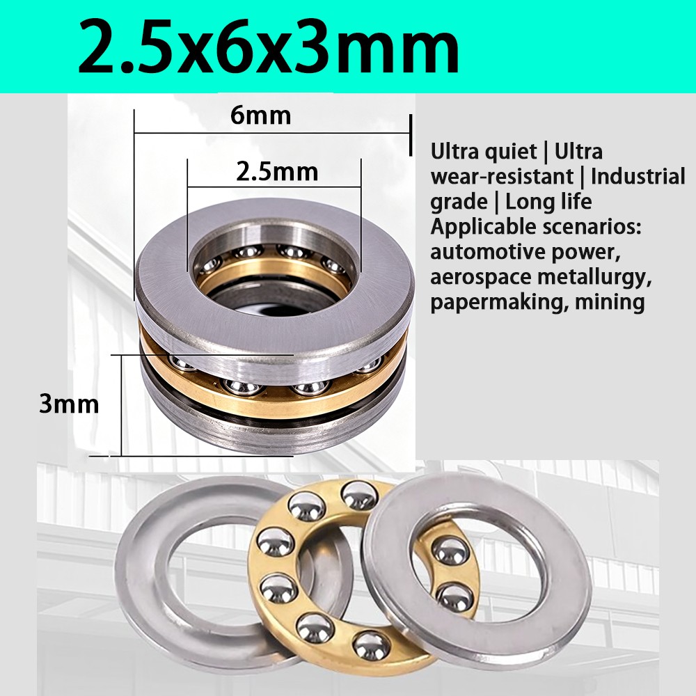 ID2-100mm OD6-150mm 3 Part Thrust Ball Bearing Pressure Bearing