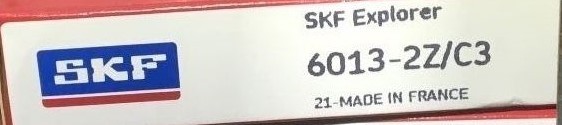 6013-2Z C3 SKF Bearing 65x100x18 (mm)