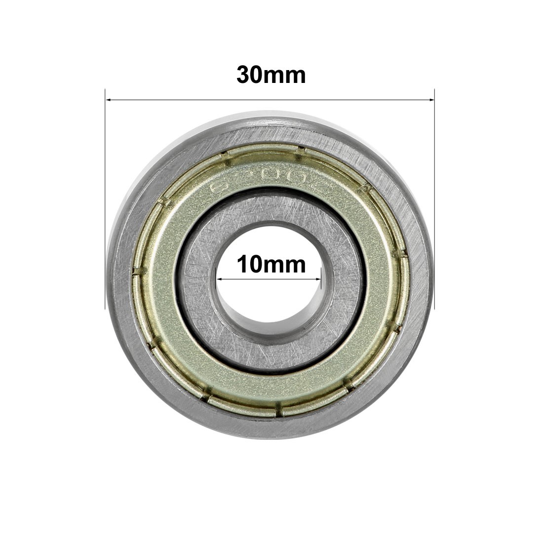 2 Pcs 10mm x 30mm x 9mm Deep Groove Ball Bearing Double Sealed