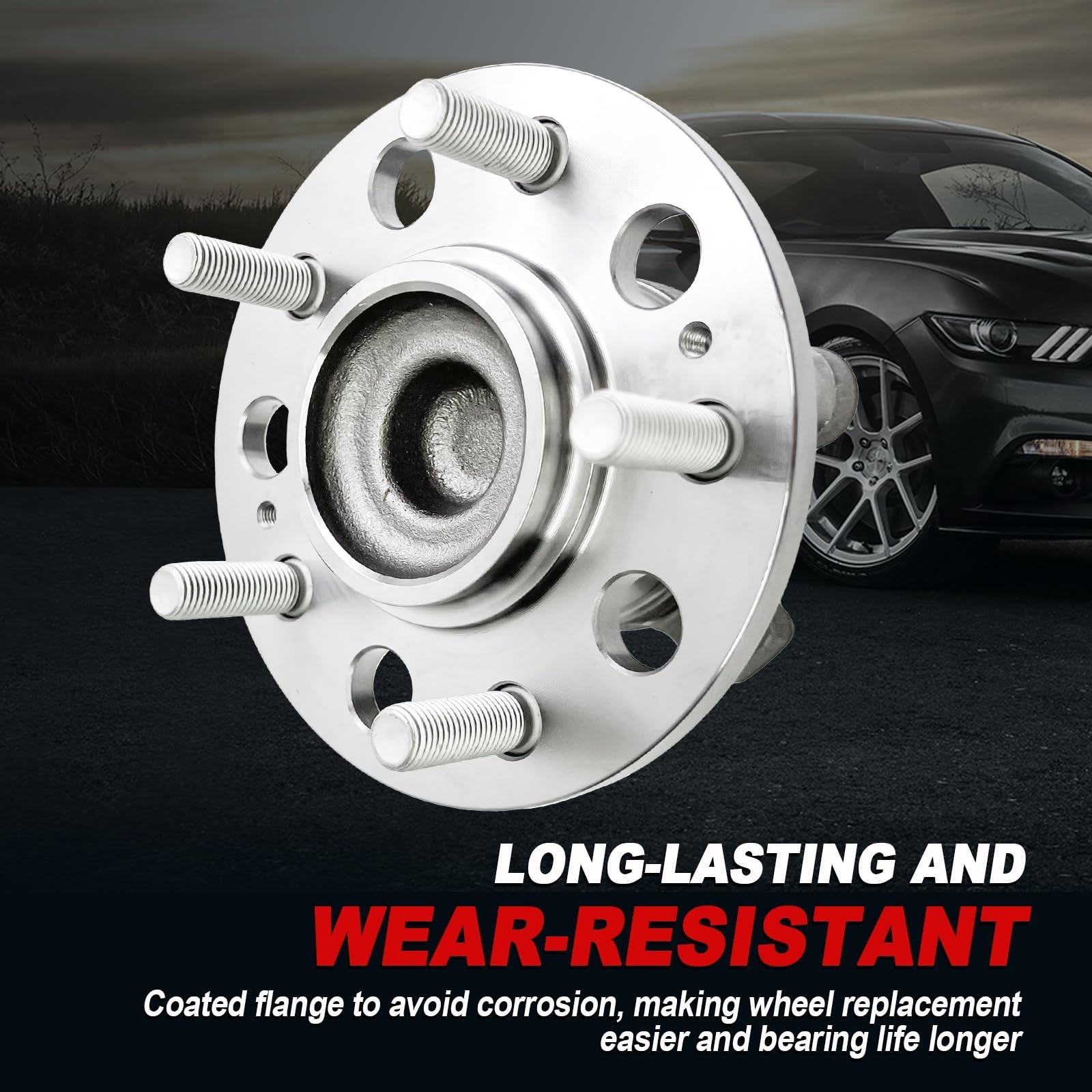 Pair 512437 Rear Wheel Bearing Hub Assembly Compatible with Kia Optima 2011-2…
