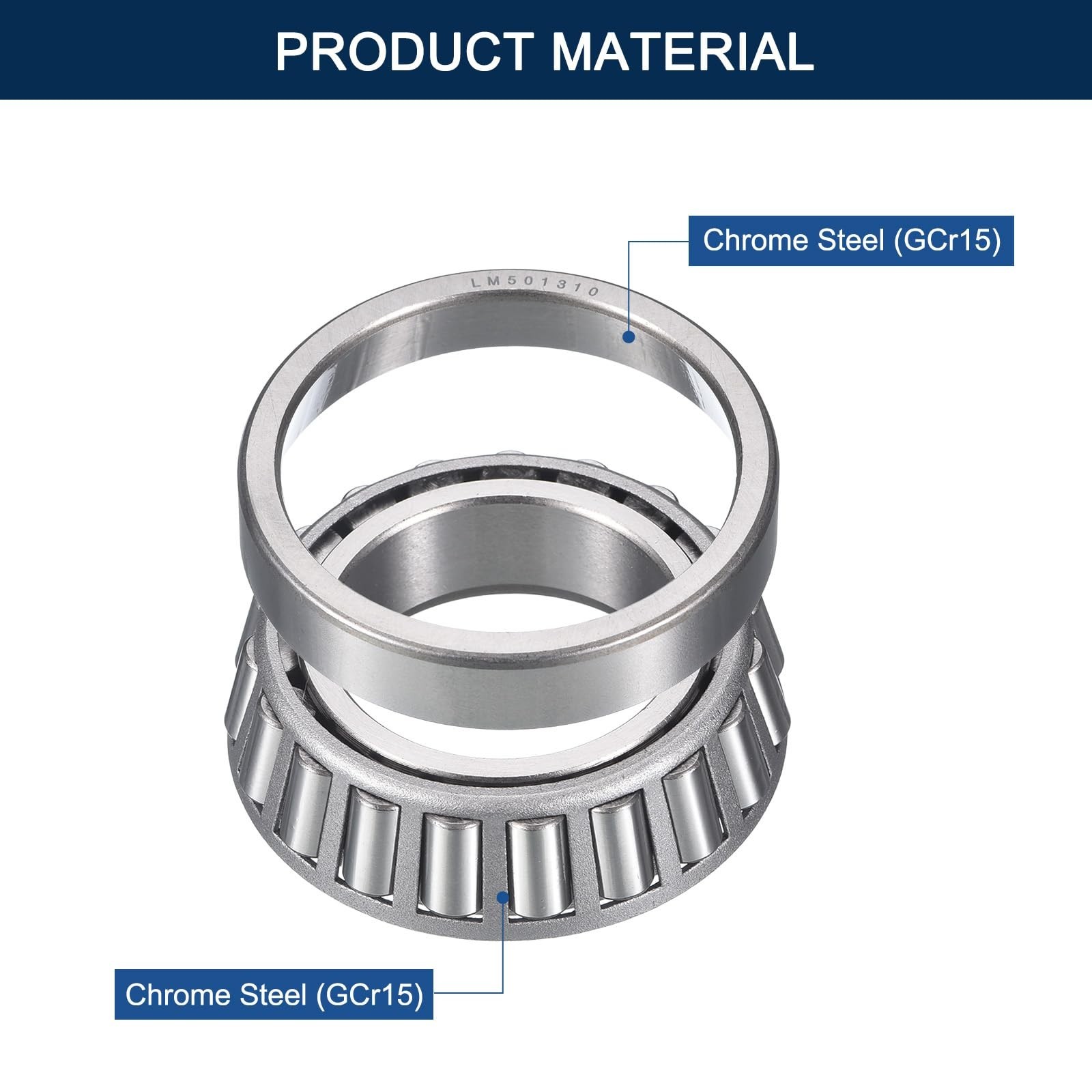 LM501349/10 Tapered Roller Bearing Cone and Cup Set, 1.625″ Bore 2.875″ OD 0….