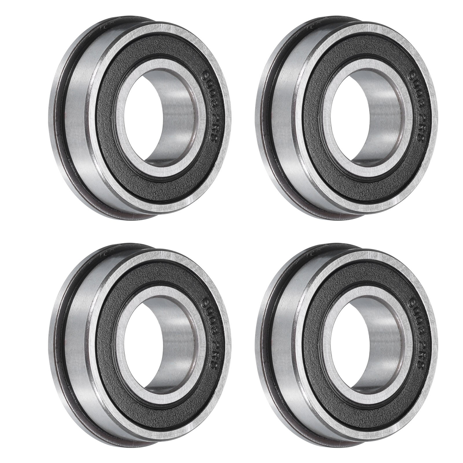 F6003-2RS Flanged Ball Bearing 17x35x10mm Double Seals Chrome Steel Bearing 4pcs