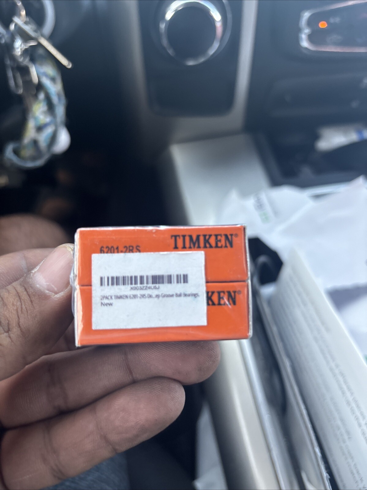 (2 PACK) TIMKEN 6201-2RS 12X32X10MM Double Rubber Seal Ball Bearings