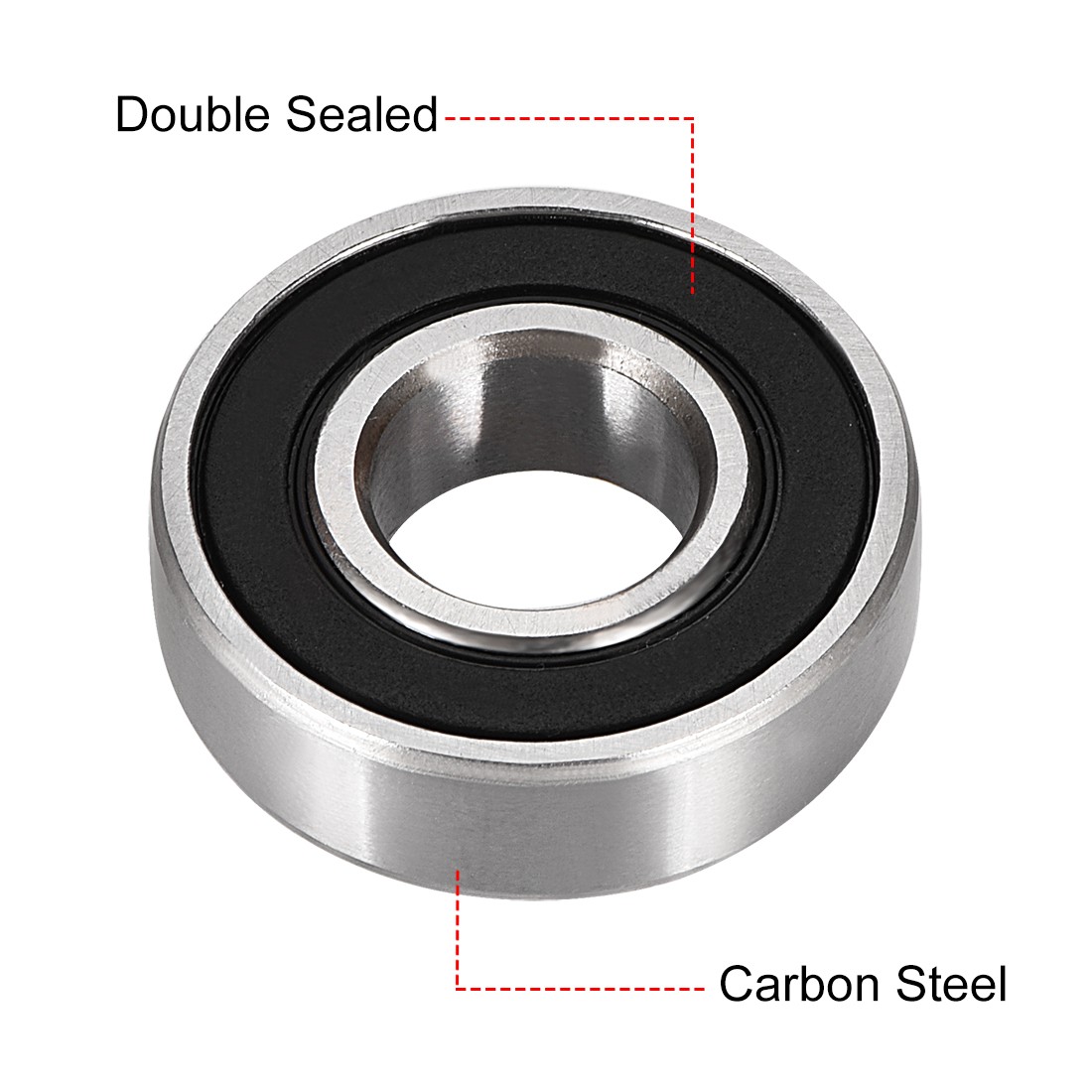 10Pcs 6001-2RS Ball Bearings Double Sealed 12mm ID 28mm OD 8mm Thick Z1