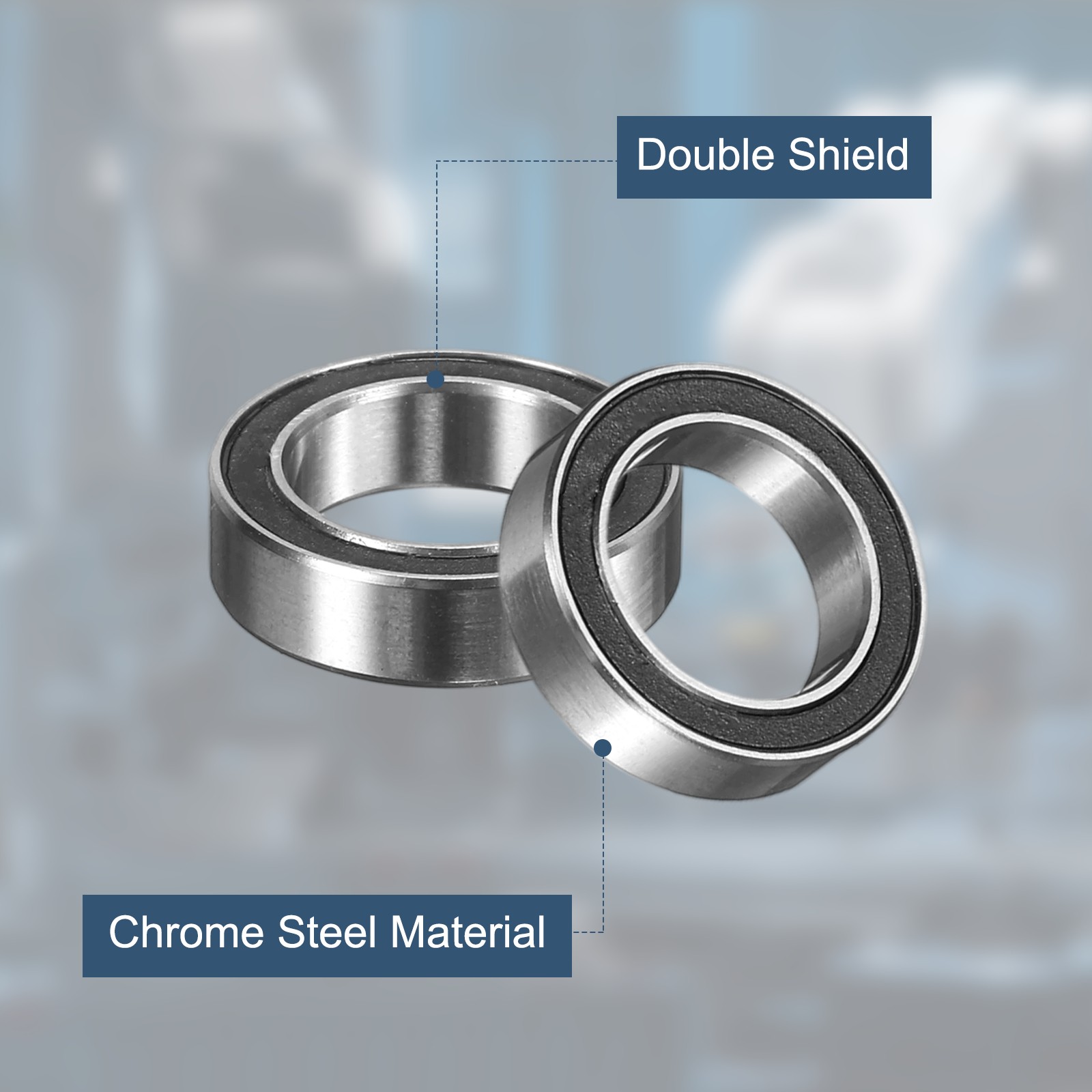 5 Pack 10 x 15 x 4mm 6700 2RS Deep Groove Ball Bearings, ABEC5