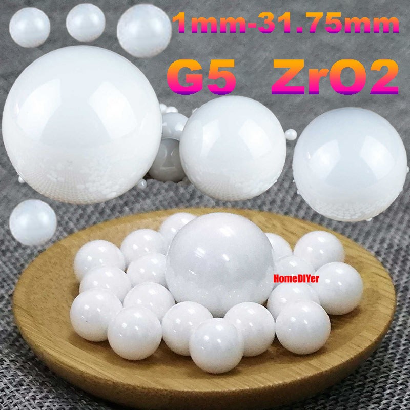 Grade G5 Ceramic Bearing Balls ZrO2 Zirconium Oxide Ball Diameter 1mm – 31.75mm