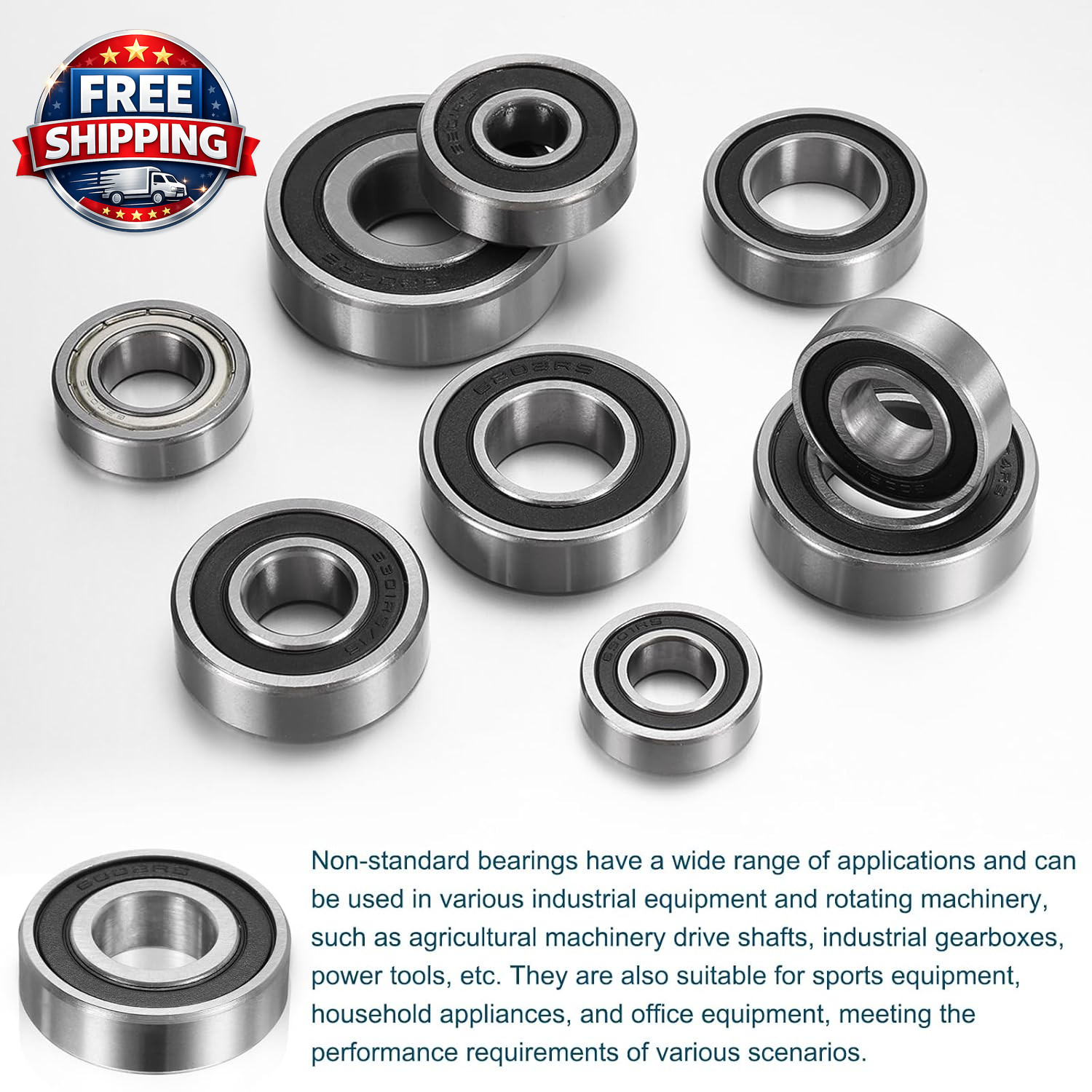 2Pcs 20mm ID Non-Standard Ball Bearings 35mm OD 11mm Thick 203511-2RS
