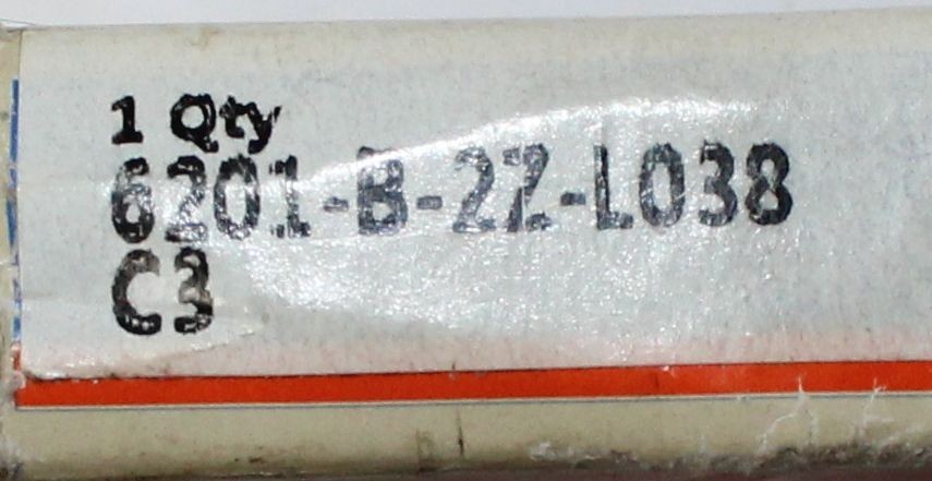 KBC Bearing 6201-B-2Z-L038-C3 ( QTY 1 )