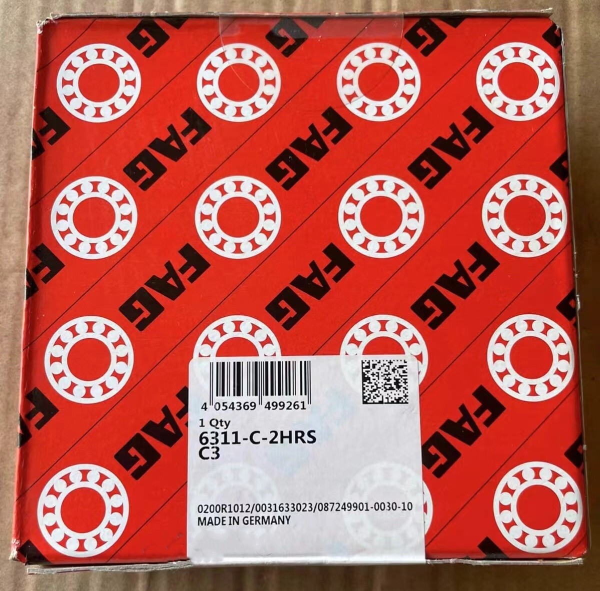 1PC FAG 6311-C-2HRS-C3 Deep Groove Ball Bearing