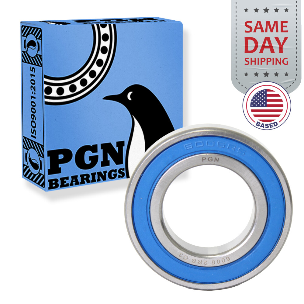 (50) 6006-2RS Premium Rubber Seal Ball Bearing C3 EMQ, 30x55x13, 6006 2RS 6006rs