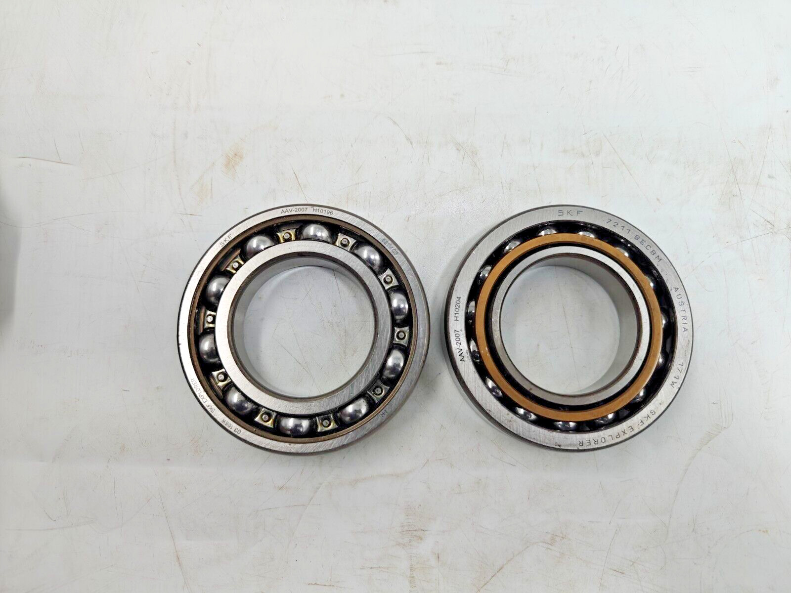 SKF 7211 BECBM & 6211 C3 Matched Pair Bearing 55x100x21mm