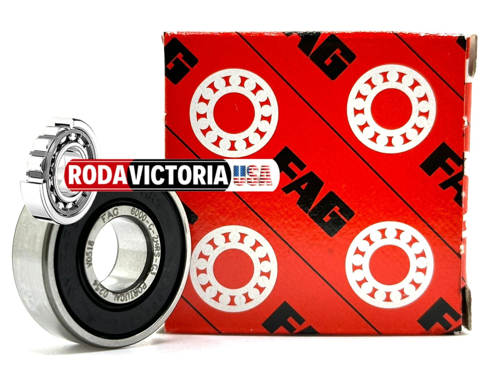 FAG 6000 2HRS DEEP GROOVE BALL BEARING, RUBBER SEALED 10x26x8 mm