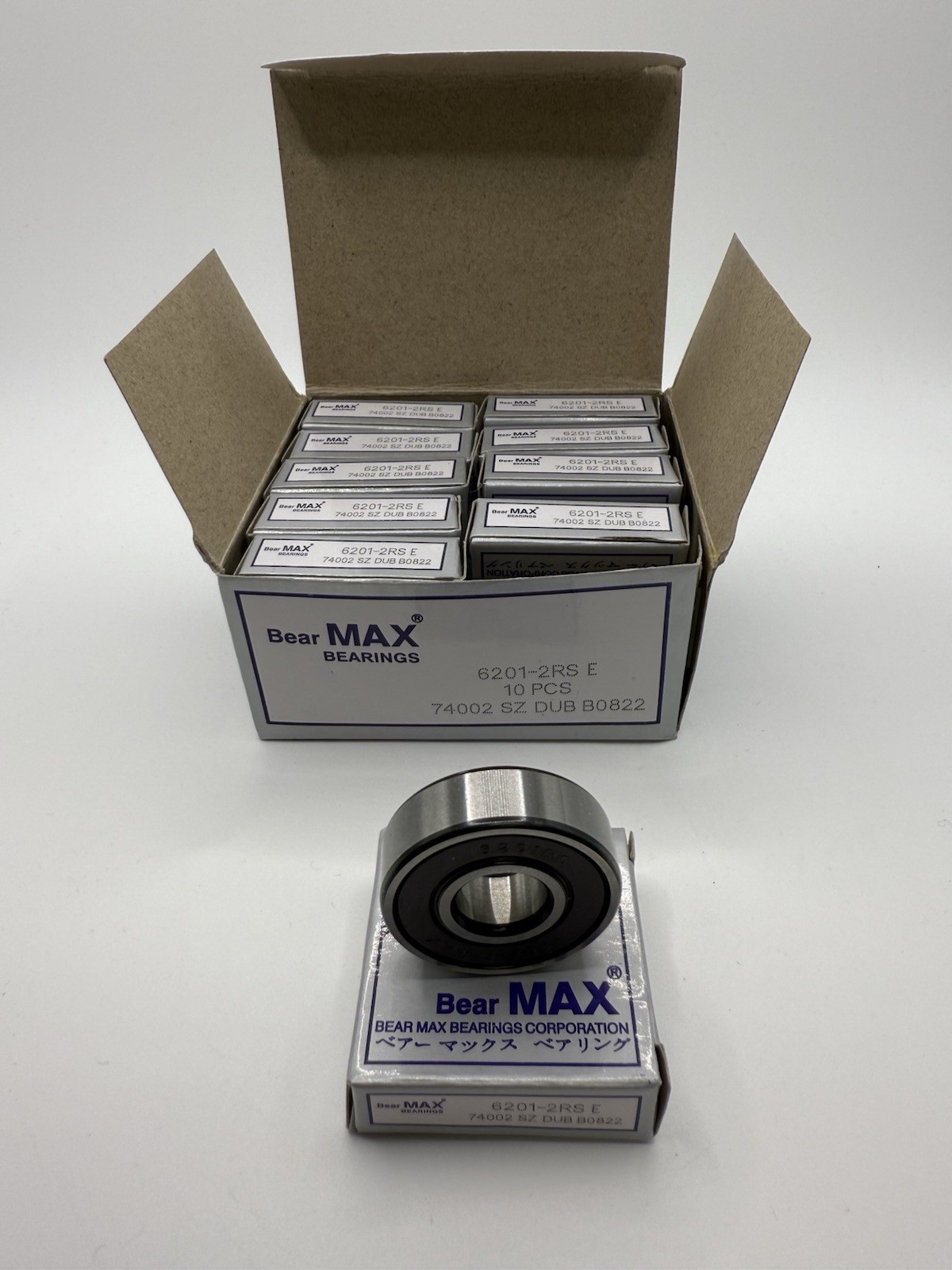 30 pcs BearMAX 6201-2RS 12x32x10mm Rubber Seal Deep Groove Ball Bearings 62012RS
