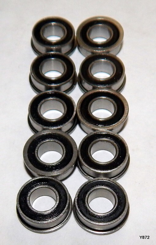 10 PCS Flange Bearings 12.6mm x 4.7mm x 6.4mm