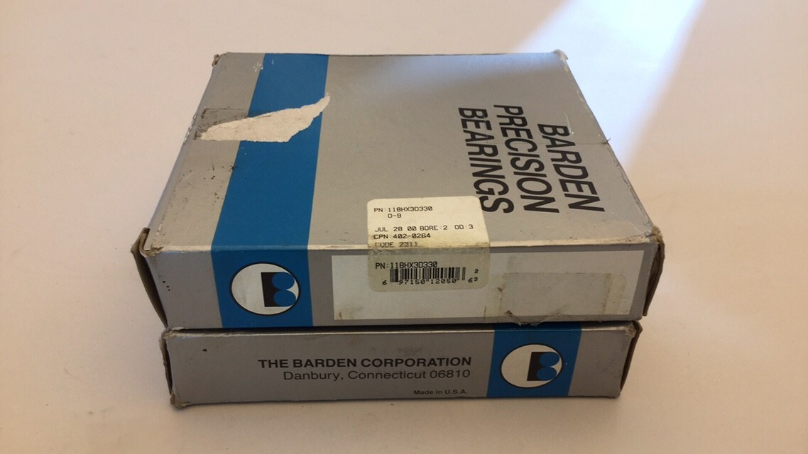 Barden 118HX3D330 Super Precision Bearing Set Angular Contact