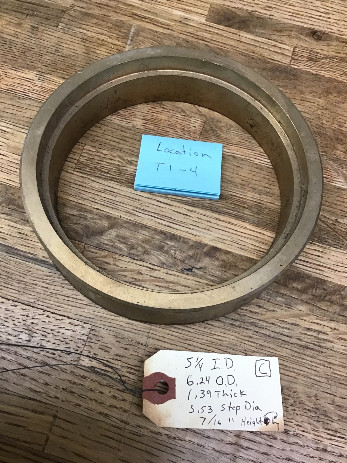 Bronze Bushing 5.25″ID x 6.24″ OD x .1.39″ Long New Old Stock