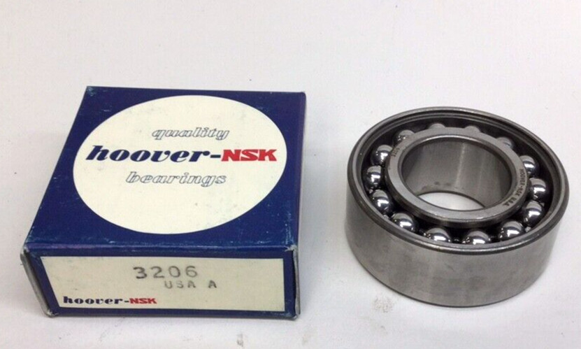 NSK 3206 Angular Contact Ball Bearing Double Row 30mm ID X 62mm OD X 0.9370in W