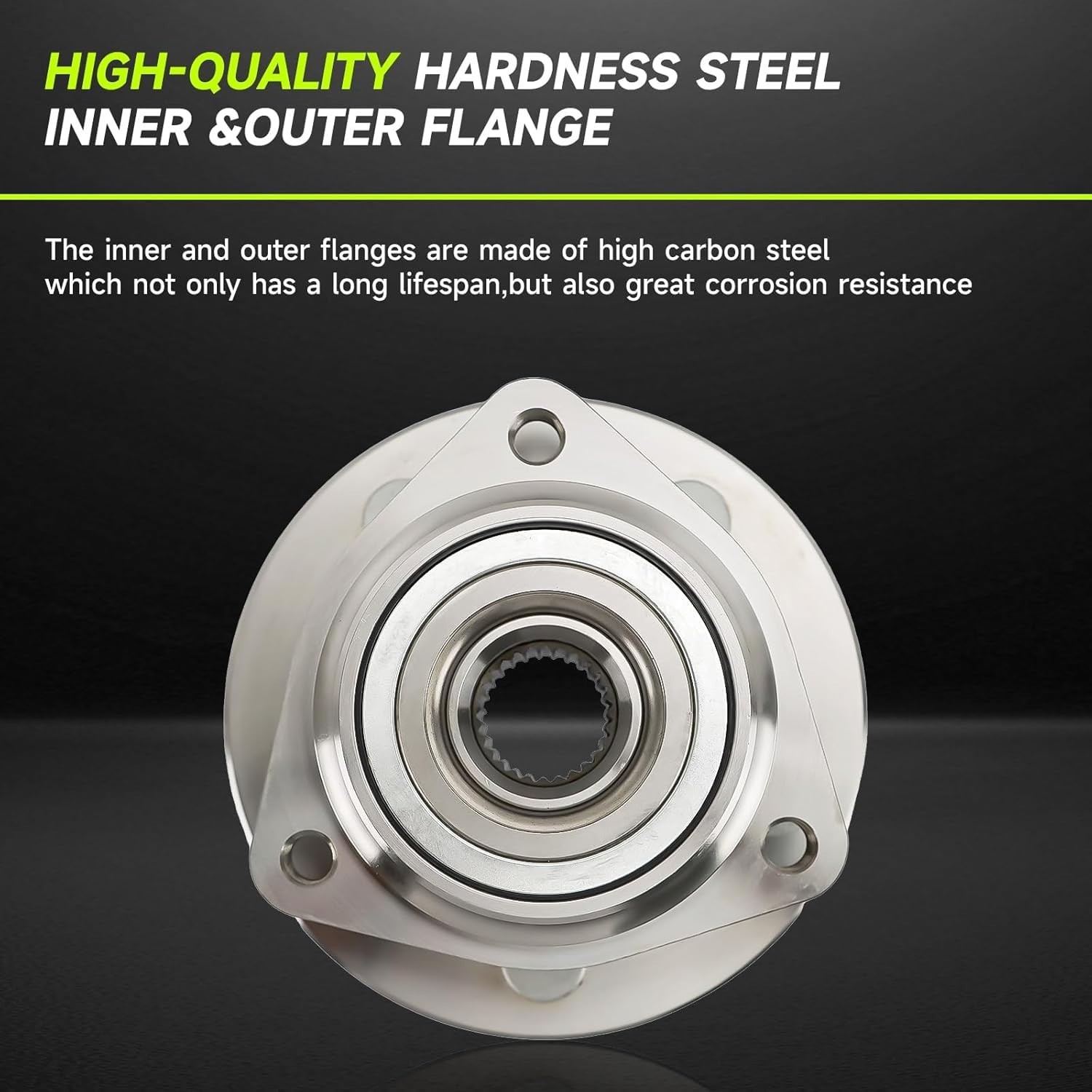 UIU Front Wheel Bearing Hub Assembly 8 Lug w/ABS Compatible with Chevy Silver…