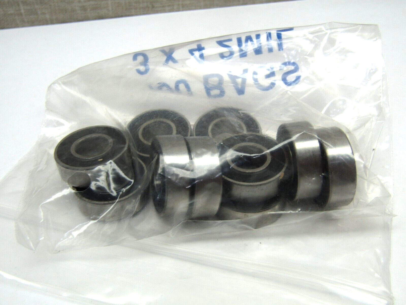 (Lot of 10) BW Mfg R6-2RS 3/8″ X 7/8″ X 9/32″ Sealed Bearing