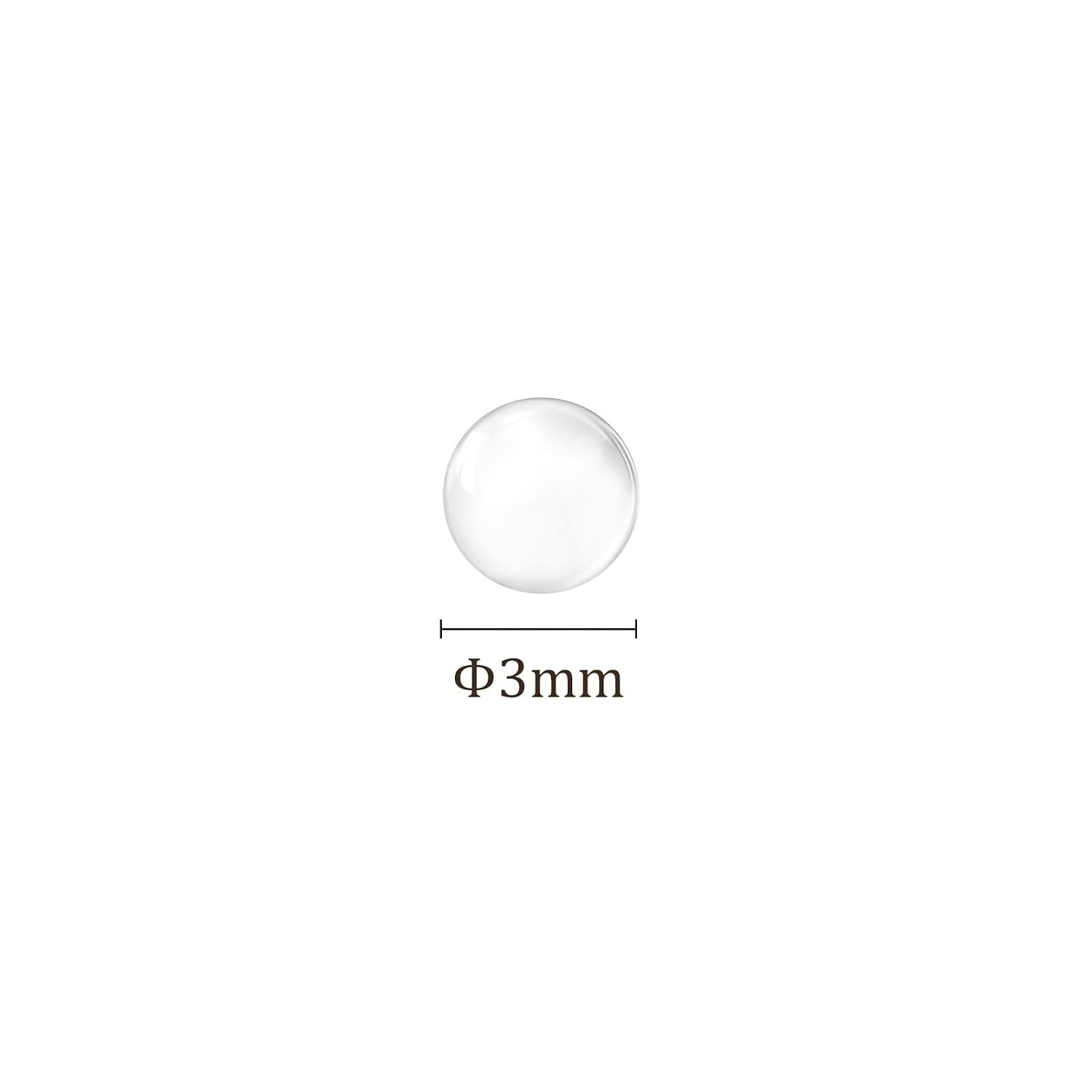 500Pcs Glass Ball Boiling Stones – [3Mm] Soda Lime Glass for Valves Equipment