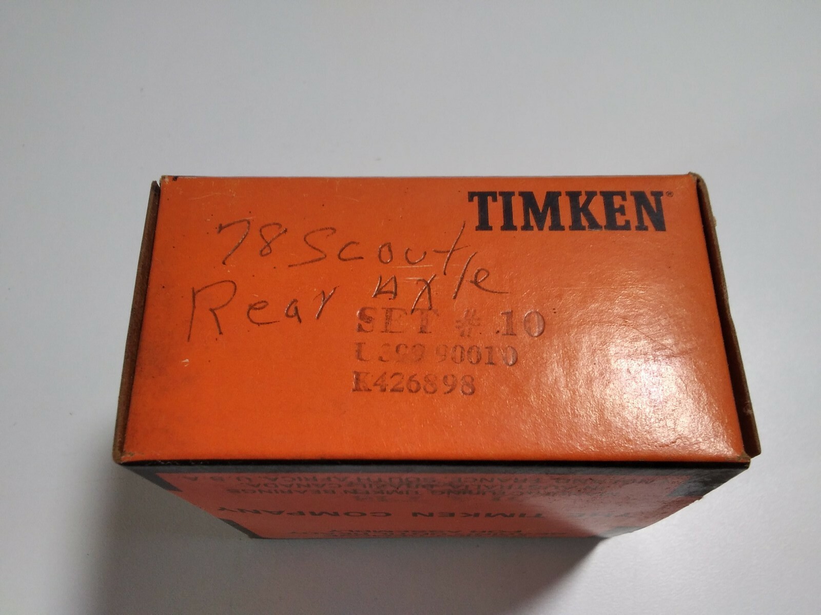 Timken U39990010 K42689 Tapered Roller Bearing NOS Vtg 1980s Quality Made in USA