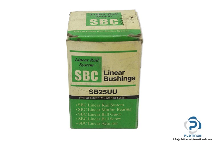 SBC SBE25UUOP LINEAR BALL BUSHING_25 mm_UU (Seals On Both Sides)_Open Type
