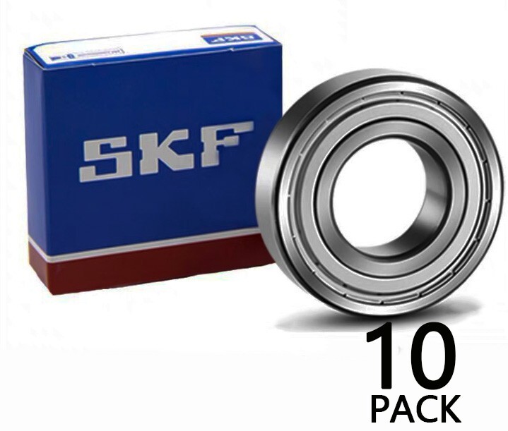 10PACK!! SKF 6004-2ZC3 20X42X12MM C3 Clearance Double Metal Seal Bearings