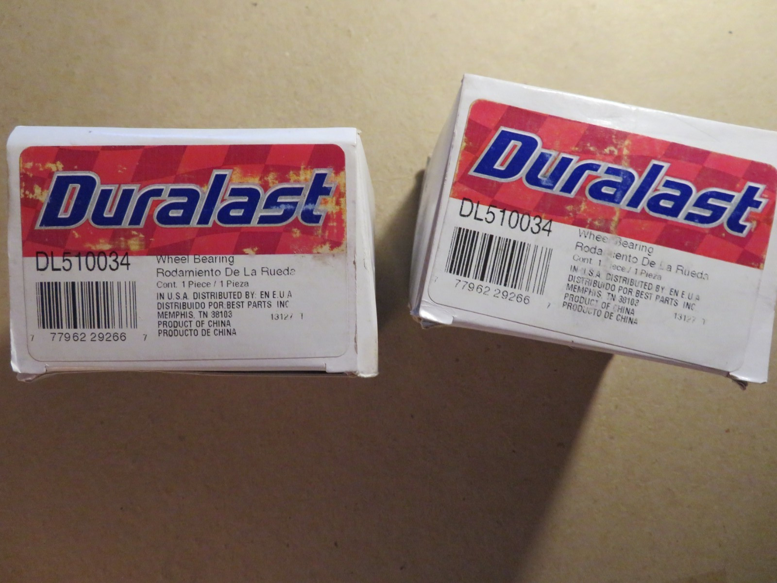 Ball Bearing 2 DURALAST 510034 PAIR OF TWO PCS. WHEEL BEARING SET