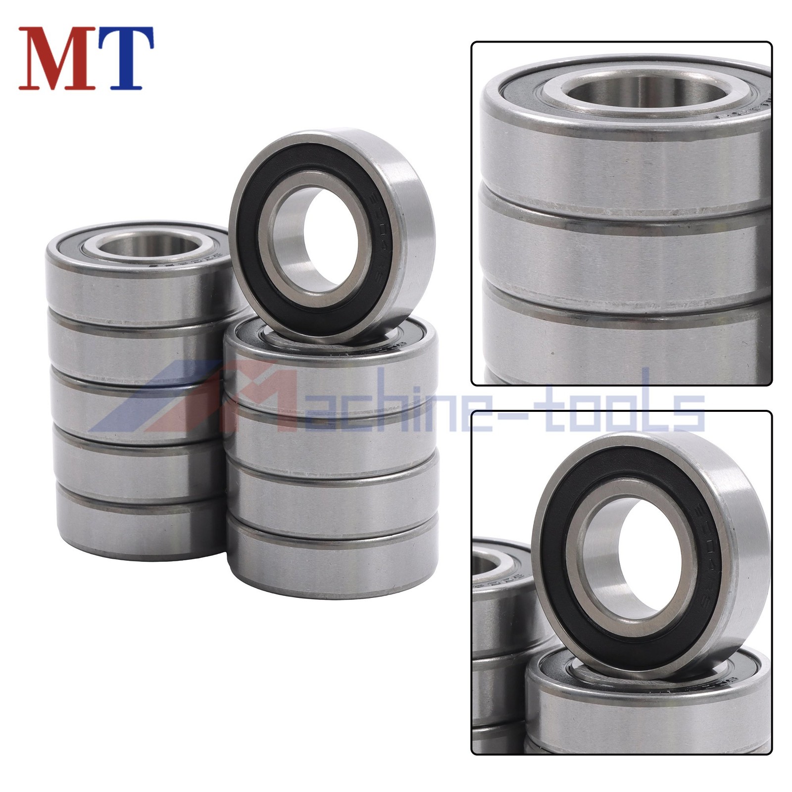 10 Pcs 6004-2RS C3 Bearing 20x42x12mm Premium Rubber Sealed Industrial Grade